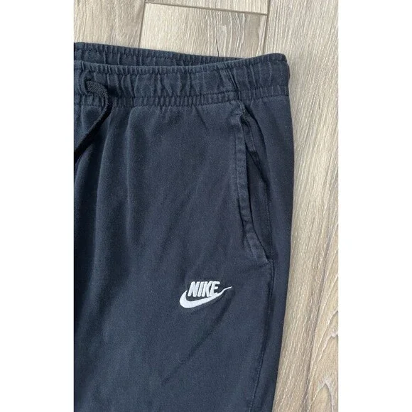 Nike Black Athletic Jogger Sweatpants Mens Sz Large 100% Cotton - Picture 3 of 9